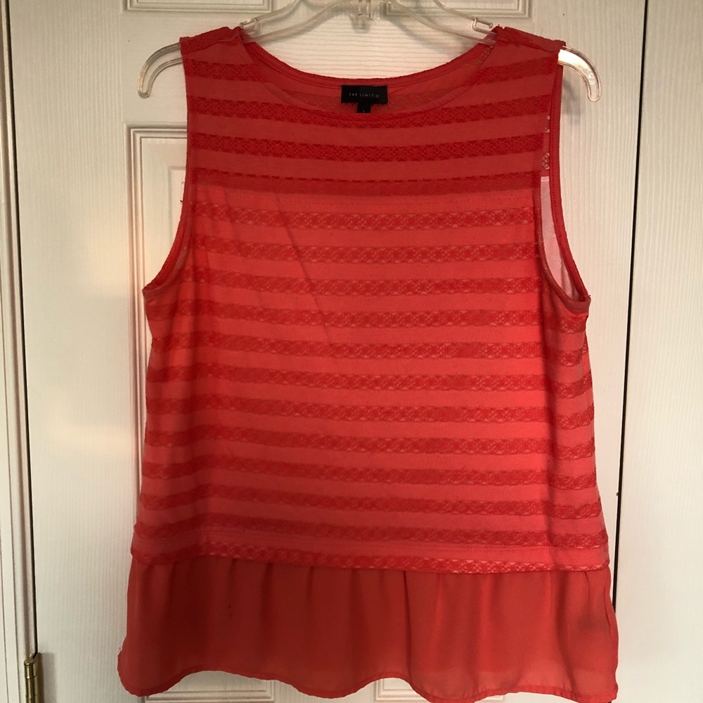 [ 🌞 ] [ LTD ] Coral Lace Peplum Tank
